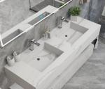 Bianco Carrara Engineering Stone Bathroom Vanity Countertops