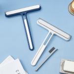 4In1 Dual Sided Glass Wiper Scraper Brush Household Squeegees Brooks Window