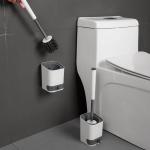 Detachable Base Silicone Flexible Toilet Brush Pp Durable Bristle Material