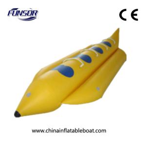 Quality Yellow Lovely And Durable Inflatable Banana Boat For 6 People To Match wholesale