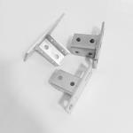 Zinc Plated Steel Strut Channel Fittings Corrosion Resistant 4 Holes Base Silver