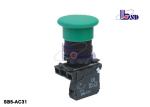 Mushroom Head Emergency Push Button Switch SB5 Series Green OEM Service