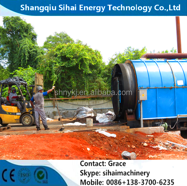 Energy Mining 12 Tons Scrap Tire Pyrolysis Plant Q245R Boiler Steel Reactor Material