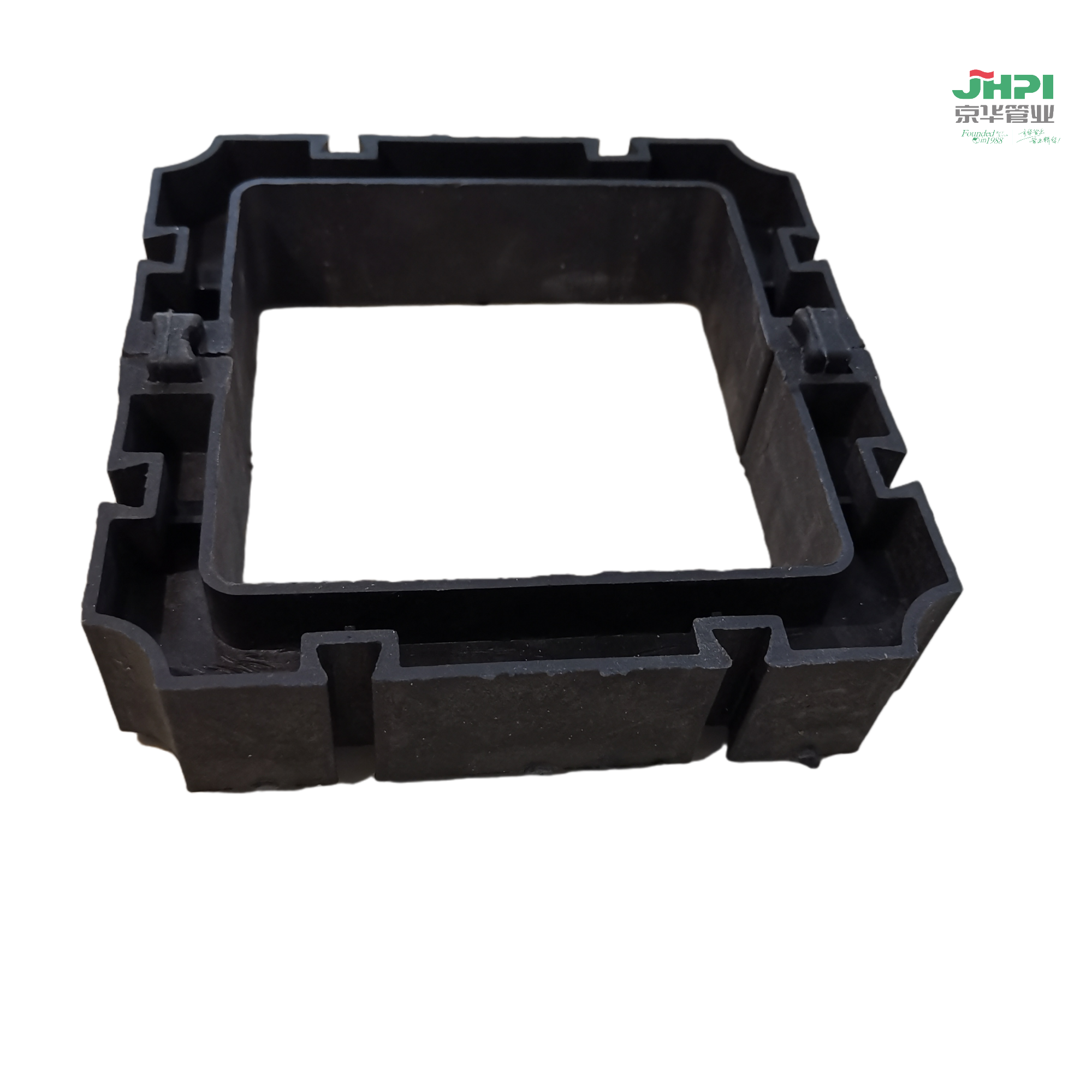 Black Thickened Power Grille PE Pipe Fittings Plastic Pipe Support Brackets For Construction Industry