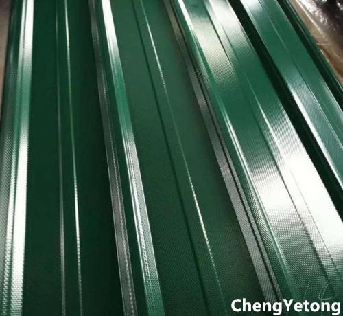 Green Color Coated Roofing Sheets / Precoated Roofing Sheets With Acid / Alkali