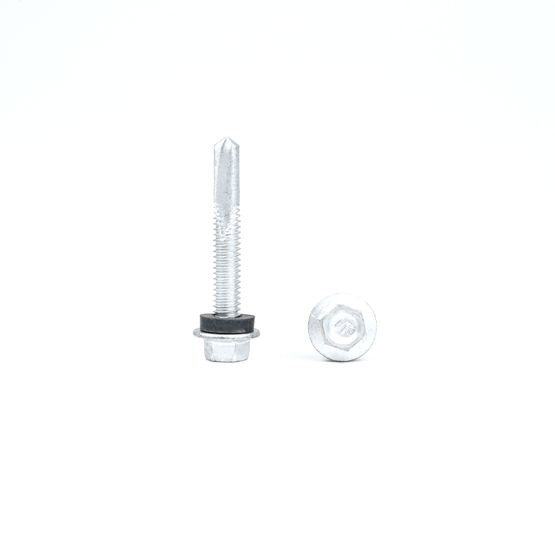38mm Self-Drilling SUS410 Stainless Steel Hex Screw with Flange Head and EPDM Washer