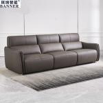 BN Functional Sofa L Shape Combination Top Layer Cowhide High Density Sponge