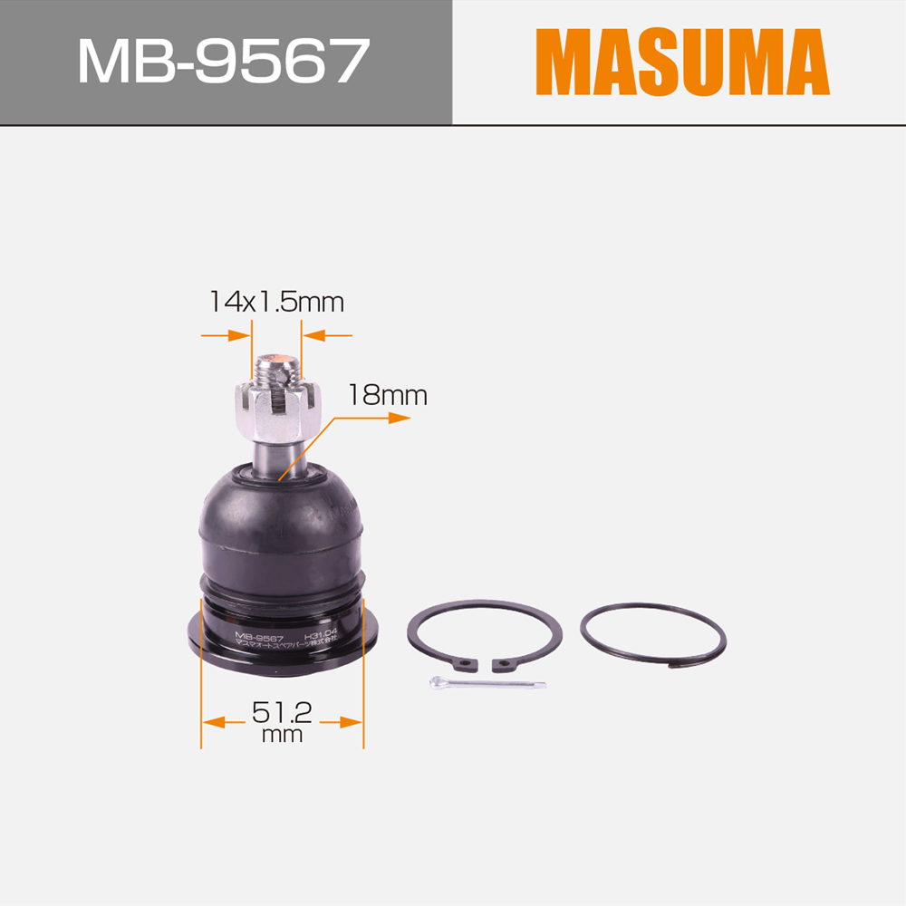 MASUMA MB-9567 Ball Joint for NISSAN PATROL Y62 5600cc VK56VD Excellent Performance