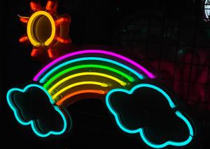 Quality rainbow Custom neon sign led silica gel acrylic board handmade fashion lighting wholesale