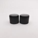 Striped Edge Black Plastic Screw Covers 18MM Inner Diameter