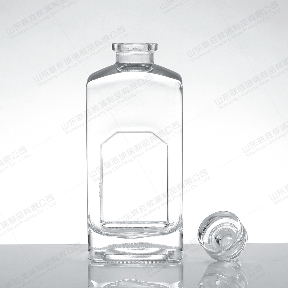 Glass Lid Sealing Type 375ml 500ml 650ml 700ml 750ml 1000ml Wine Bottle with Custom Logo