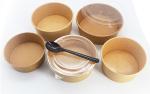 Biodegradable Paper Salad Bowl Disposable Takeaway Lunch Box Salad Bowls
