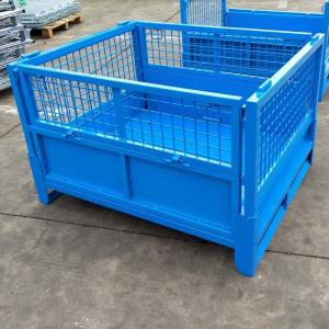 Quality Heavy Duty Material Handling Storage Steel Pallet Box Warehouse Storage Cage wholesale