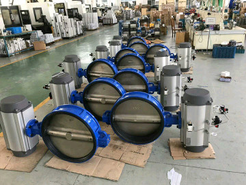 Pneumatic Rotary Actuator Qperated Butterly Valve
