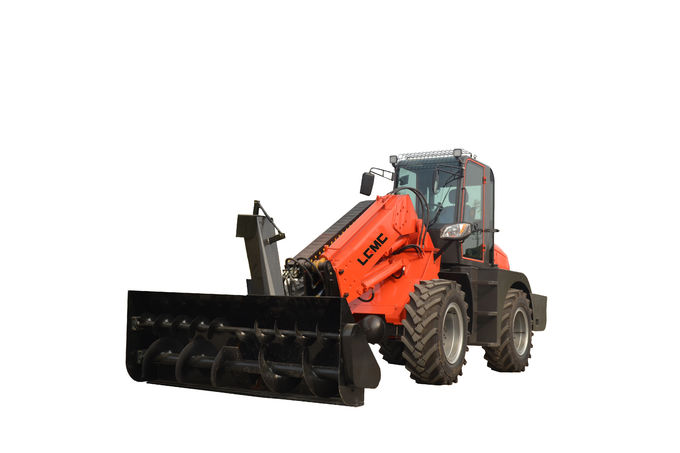 Yellow 2350mm Wheelbase 2500kg Telescopic Wheel Loader