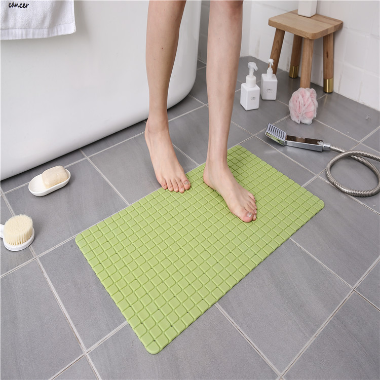 Light Green PVC Anti-Slip Function Washable Bathtub Bathroom Carpets