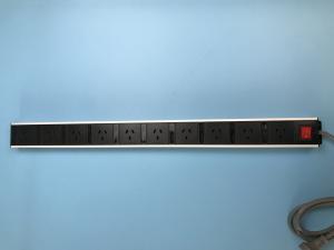 Quality Electrical 10 Way Extension Asian/Australian Standard Power Strip With Cord For Goods Shelf Metal Power Socket wholesale