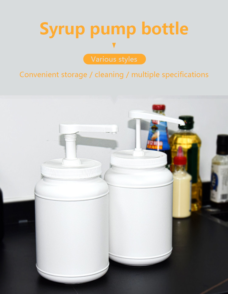 5ml 8ml 10ml Standard Head Syrup Pump Dispenser With 2500ml HDPE Round Bottle Container