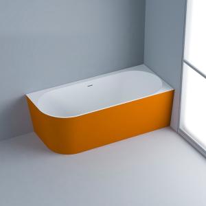 Quality Matt Brown Long Lasting Soaking Bathtub Fresh Pure Acrylic Material wholesale
