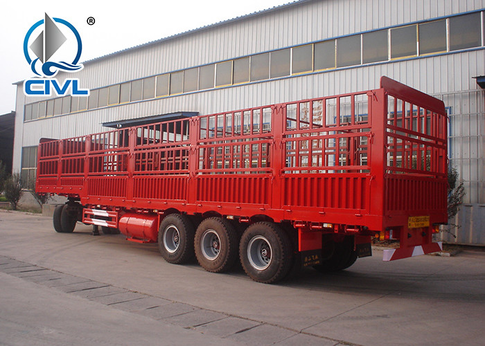 new Fence Cargo Semi Trailer 3 Axles Semi Trailer Trucks High Coloumn Cargo Trailer