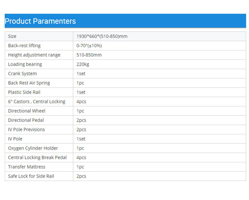 Manual Patient Emergency Transport Stretcher Hospital ODM OEM