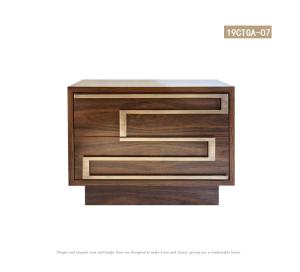 Quality Small Hotel Bedside Tables With Drawers , Living Room Wood Nightstand wholesale