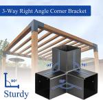 Outdoor Pergola Mounting Bracket Made of Carbon Steel with 5mm Thickness