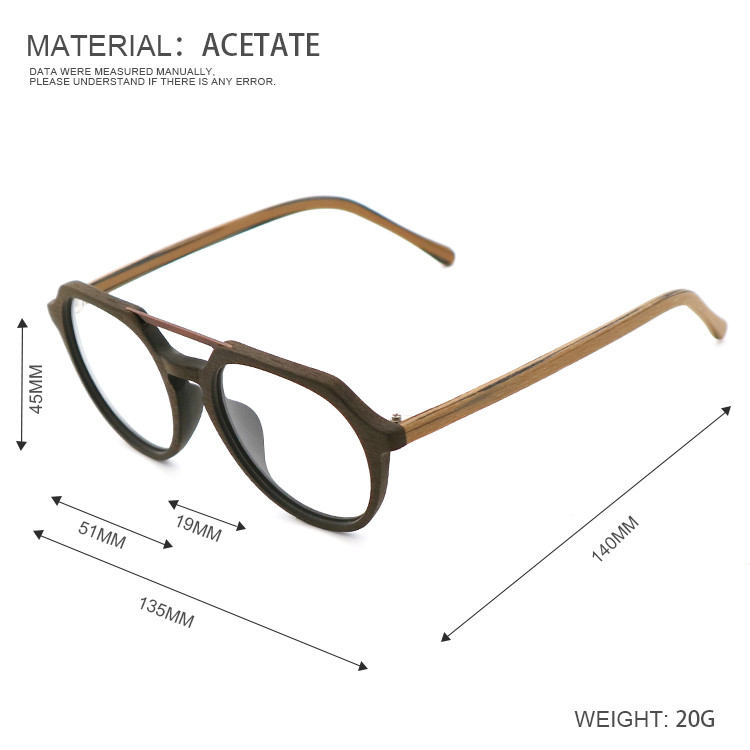 Imitation Wood Acetate Optical Frame For Men And Women MR 092