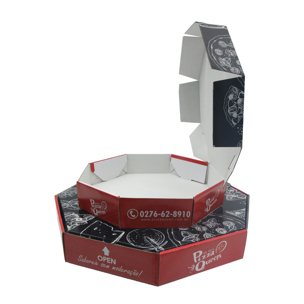Custom Logo Biodegradable Disposable Foldable Pizza Box Offset Printing