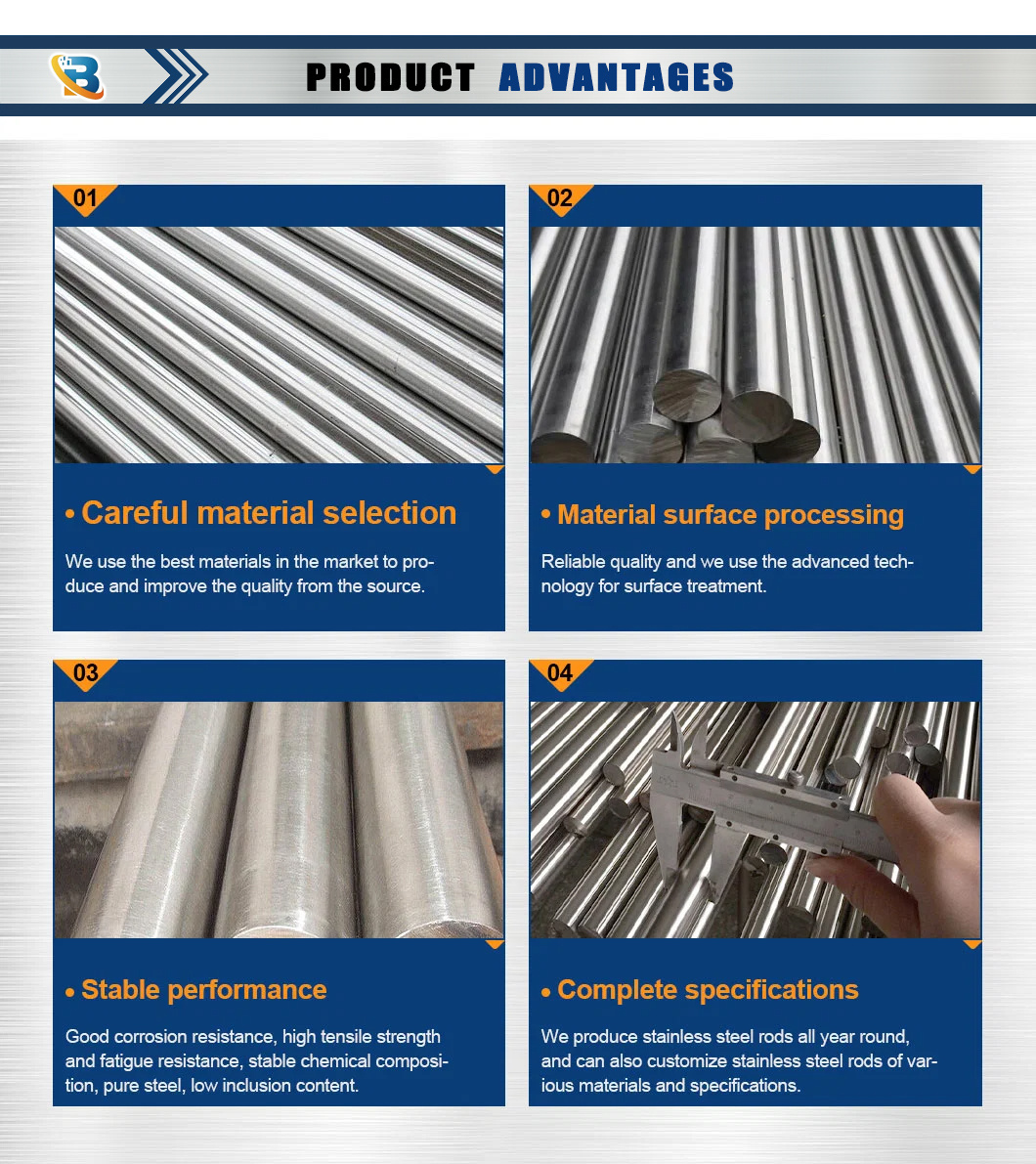 Steel Bar Stock Stick Welding Stainless Steel 8mm 10mm 12mm Steel Rod