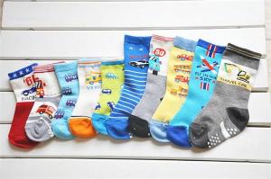 Quality Hot selling cartoon patterned design knitted eco-friendly terry cotton boys socks wholesale