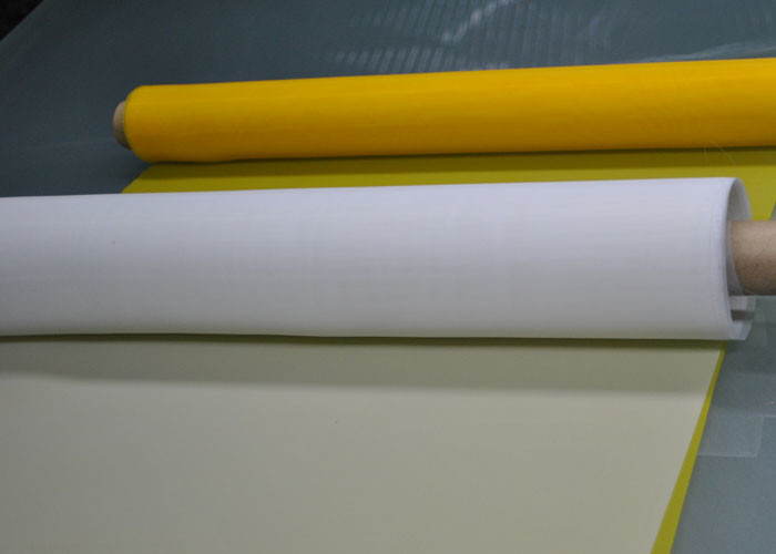 White / Yellow 100% Monofilament Polyester Mesh For Textile Printing 120T - 34