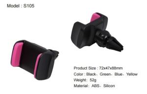 Quality 360 Degrees Rotatable Vent Clip Phone Holder / Air Vent Phone Holder 72x48x88 Mm wholesale