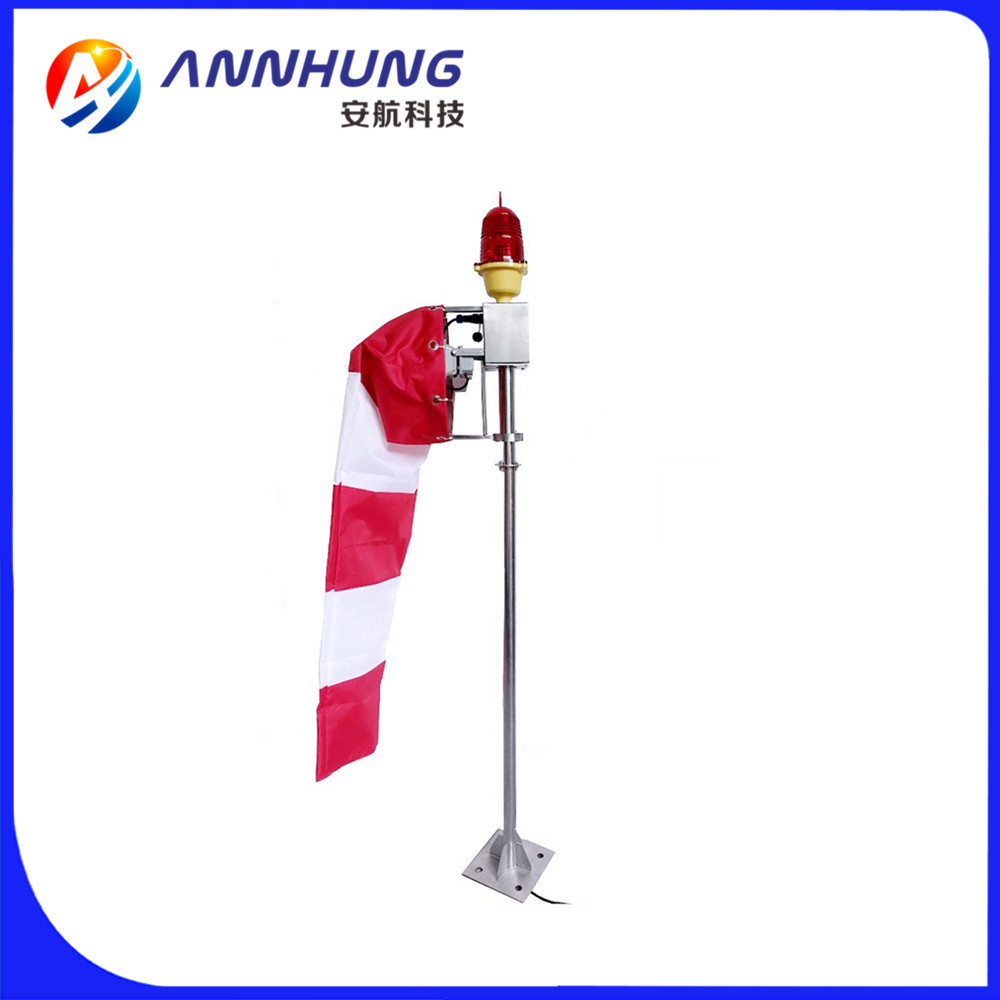 Internally Illuminated Heliport Wind Cone Windsock IP65 Stainless Steel 304 Pole