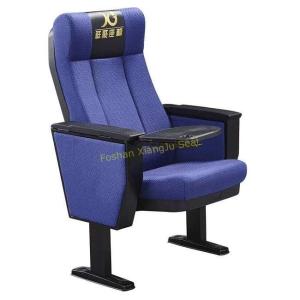 Quality Classic Church Auditorium Seating With Plastic Writing Pad Table / Movie Theater Chairs wholesale