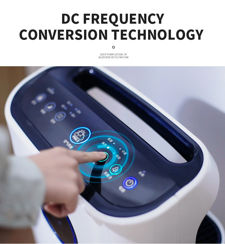 Factory Supply PM2.5 Household Office Smart Air Purifier Hepa Filter Ionizer Air Purifier Home