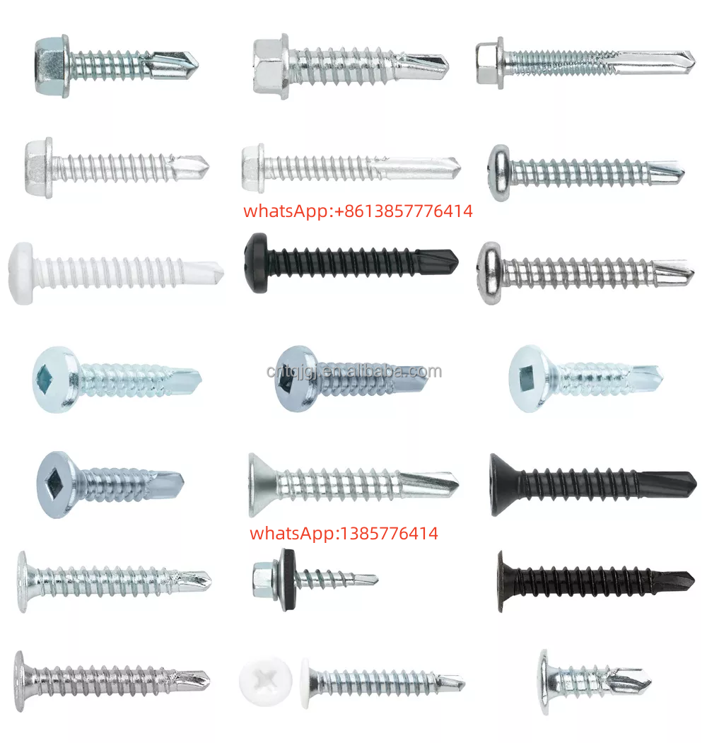 ISO Standard Galvanized Iron Countersunk Head Grade 8 Self Drilling Screw with ZINC PLATED Finish in INCH Measurement System