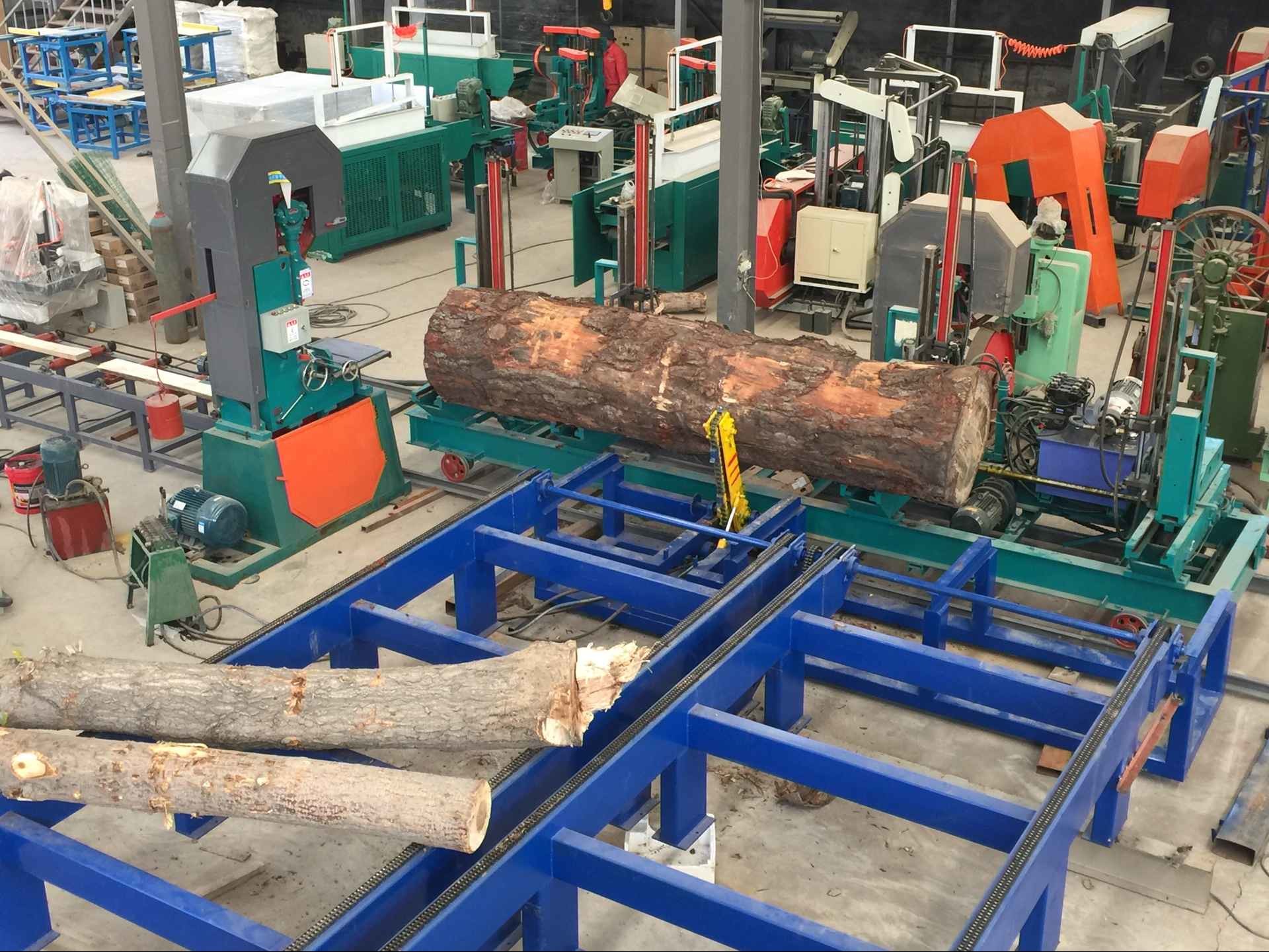 timber plank cutting saw machine / wood band saw machine / lumber saw