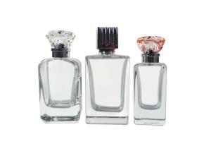 Quality Portable Refillable Empty Glass Perfume Bottle Light Weight With Plastic Cap wholesale