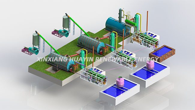 50 Tonne Plastic Pyrolysis Machine Batch Type Fuel Oil Diesel