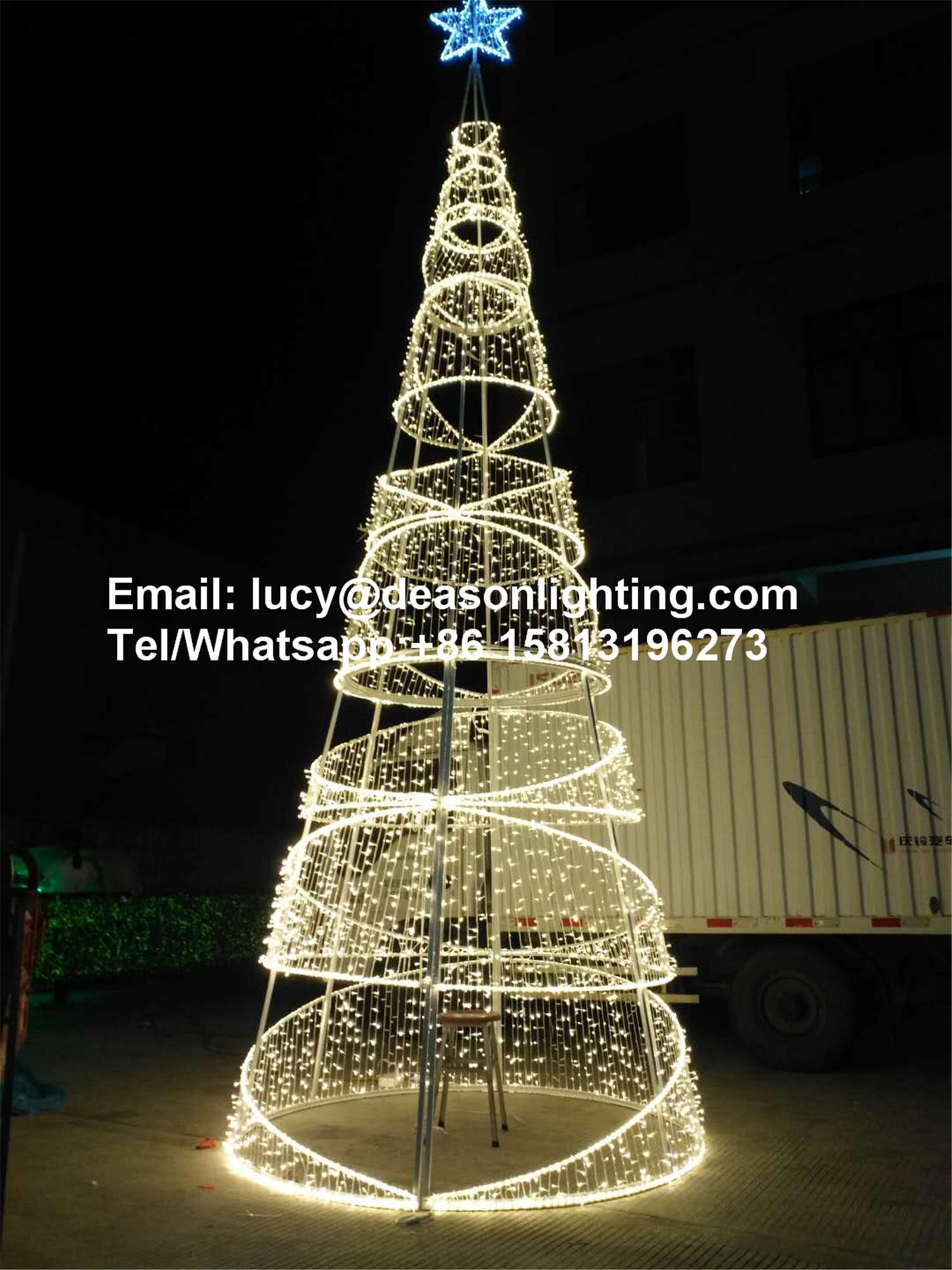 led spiral christmas tree