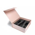Customized stamping process book box with flip cover, black pearl cotton inner
