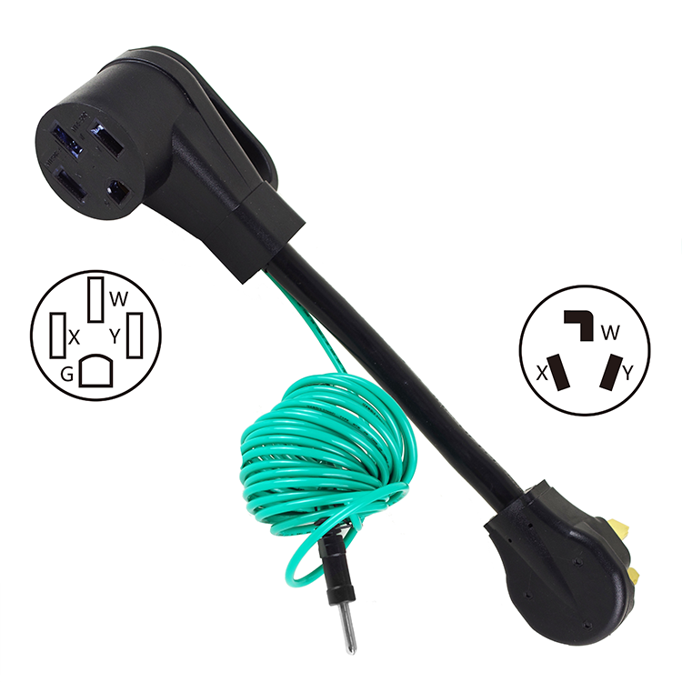 20A Nema 10-30P 14-50 6-50 6-30 14-30 P/R Female Dryer Adapter Cord 30/50 Amp STW 10-AWG Heavy Duty Outlet Plug RV Power Cord