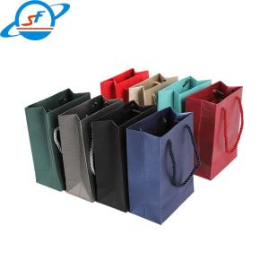 Quality New Custom Print Logo Gift High Quality Paper Bags Luxury Paper Shopping Bag With Ribbon Handle wholesale