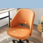 GENUINE LEATHER Office Chair with Wheels and Lumbar Support Black Brown or Brown