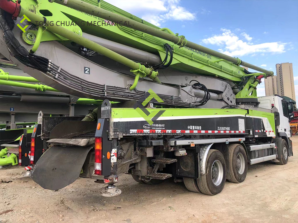 In 2019 Zoomlion Remanufactured Used Concrete Boom Truck 49 Meters Installed