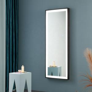 Quality Wooden Frame Full Length Illuminated Mirror Custom Adjustable Lighting wholesale