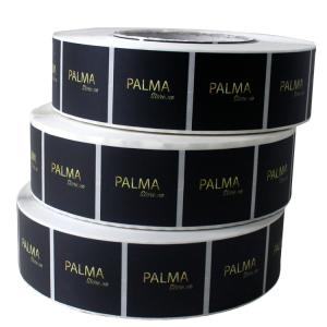 Quality Printing Logo Plastic Sticker Labels Black Color Matt / Foil Stamping Surface wholesale