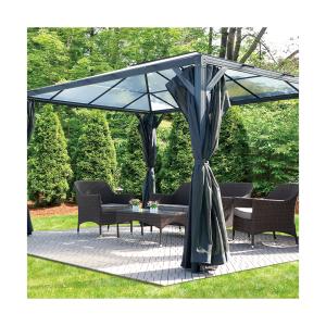 Quality AG-C30 Outdoor Aluminium Pergola Anthracite RAL7016 Aluminium Frame With Polycarbonate wholesale