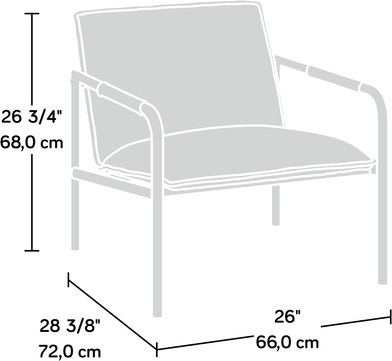 Home Use Modern Accent Chairs Cafe Metal Lounge Chair Charcoal Gray Finish